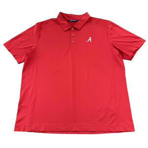 Cutter & Buck Alabama Crimson Tide Red Textured Polo Size Men's XL NWT